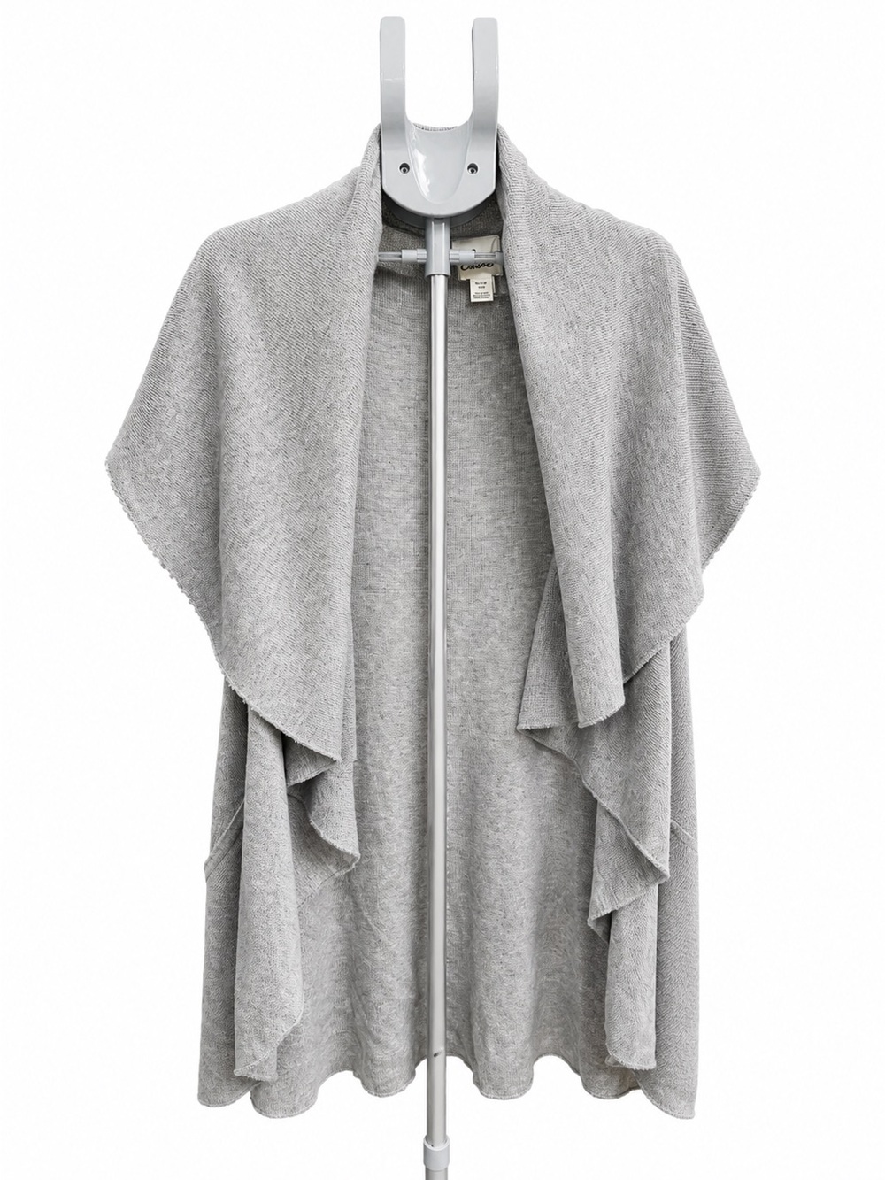 ✨3/30 Sale✨ Led Grey Sleeveless Long Cardigan Drape Cape Pockets M/L